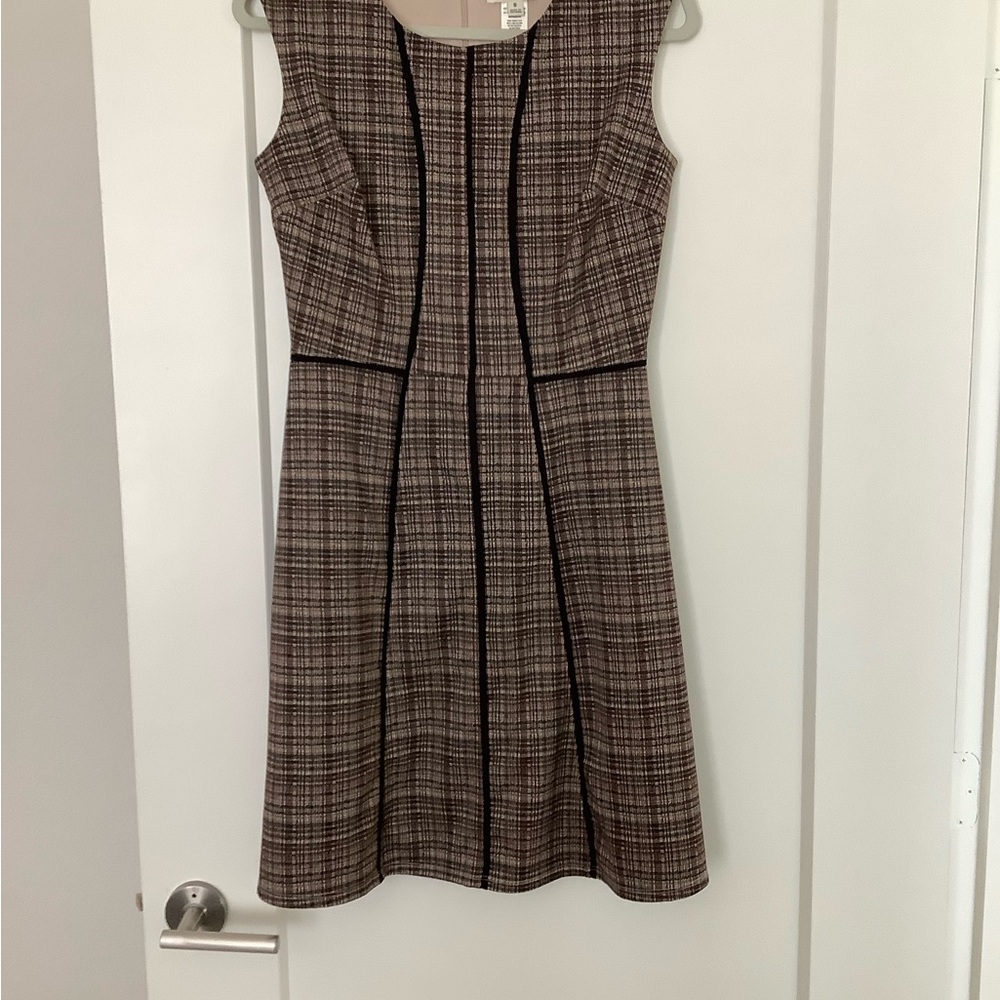 ❤️🌺Enfocus Studio Brown Tan Sheath Midi Dress👗🥰